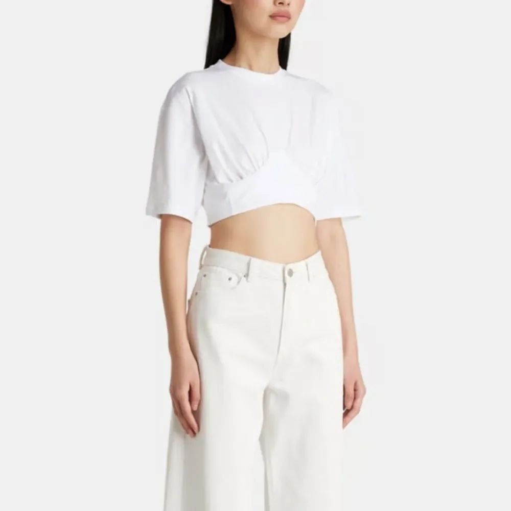 Jacquemus Le tshirt caraco t-shirt in white XXS